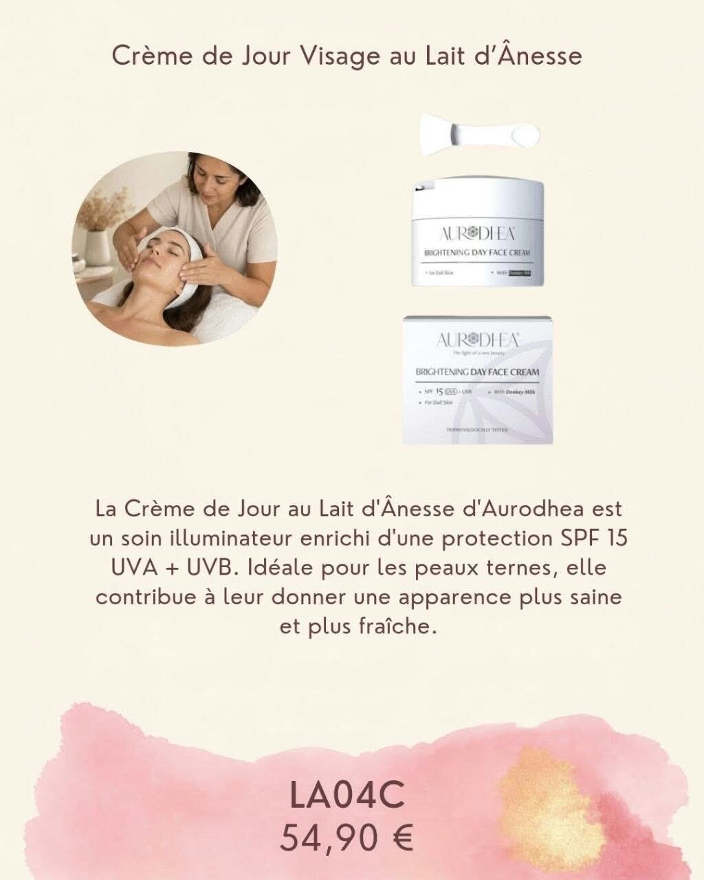 Crème visage de jour au lait d'ânesse