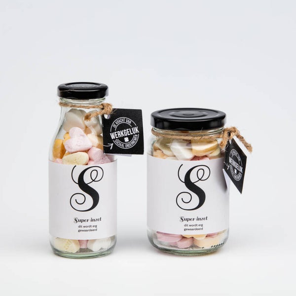 Black & White - flesjes en potten - Super Inzet (x8st)