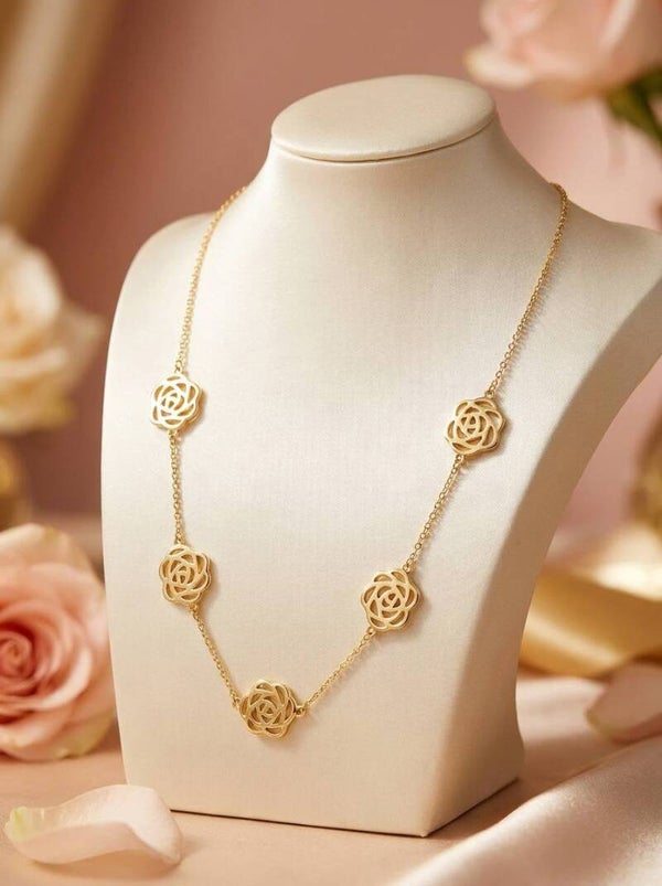 Rose Station Necklace