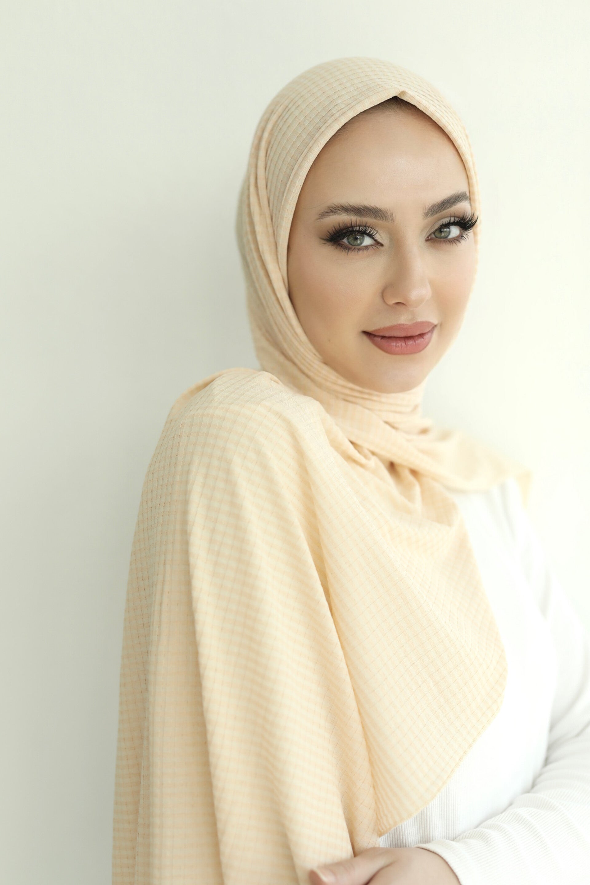 jersey petit carré creme