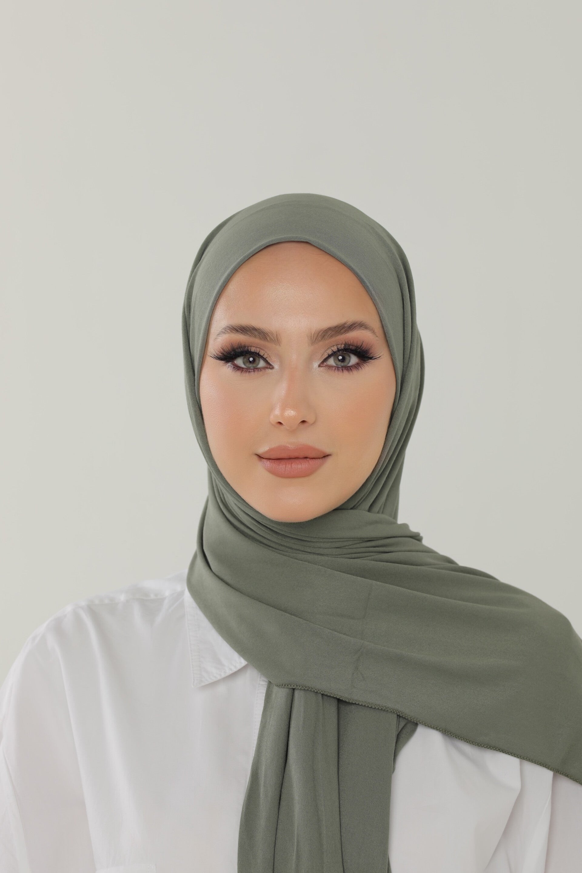Soft Jersey Hijab Groen Salie