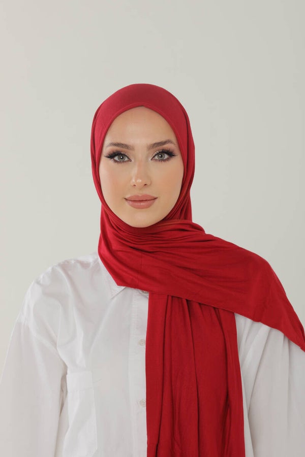Soft Jersey Hijab Rood