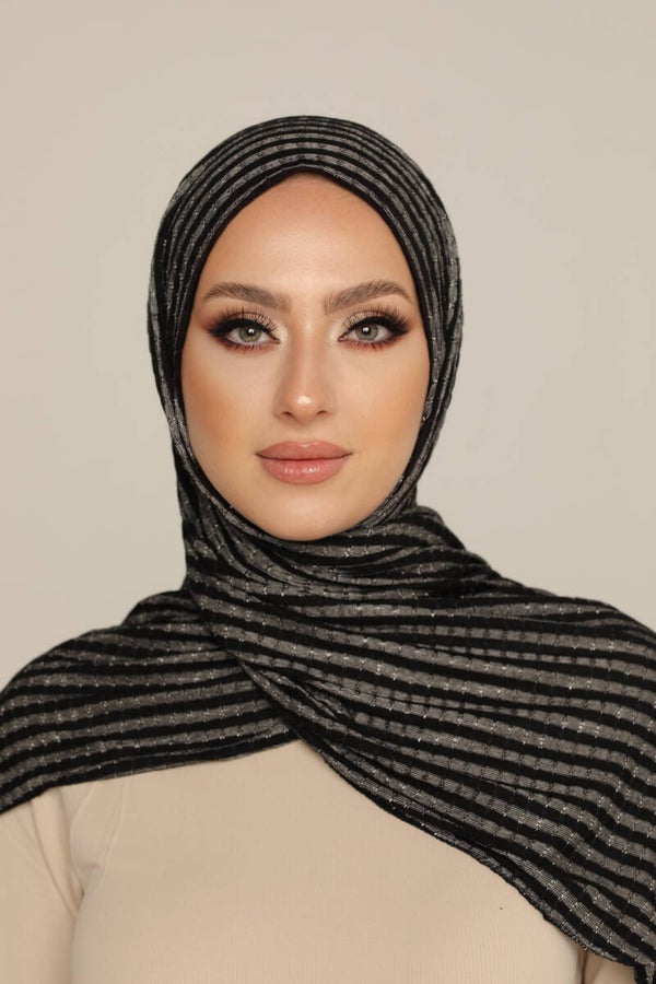 Puffy Jersey Hijab Zwart