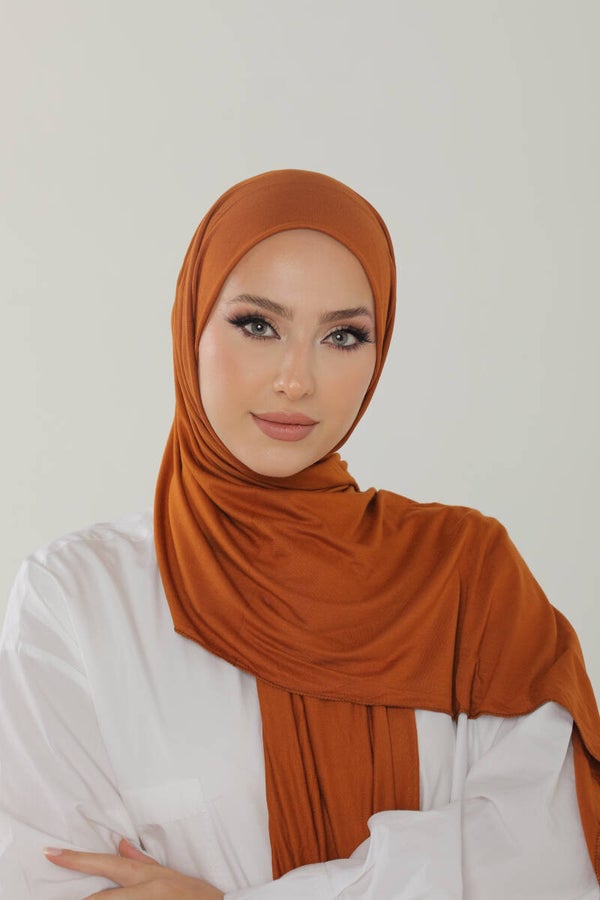 Soft Jersey Hijab Pompoen