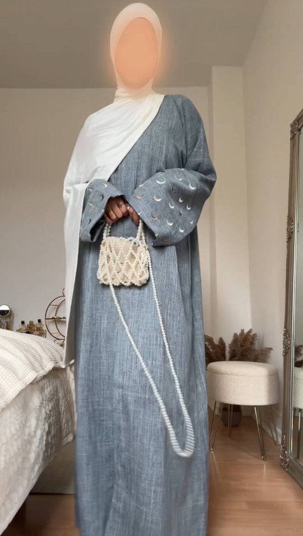 Emirati Abaya - Linnen Grey