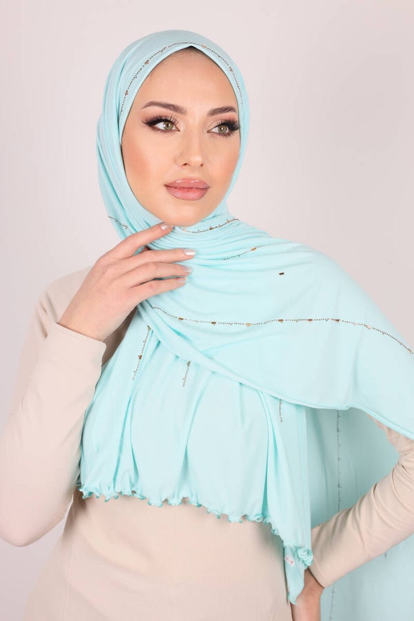 Premium Jersey Stone-Line Turkoois