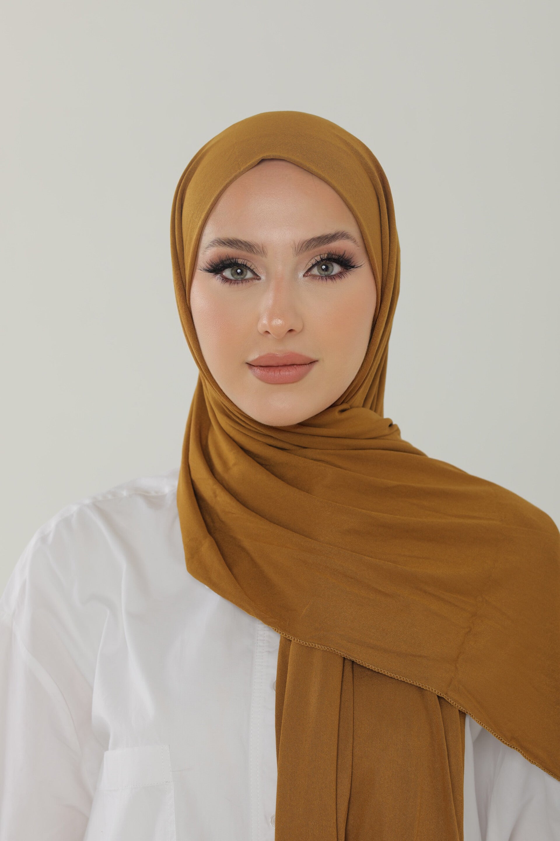 Soft Jersey Hijab Mosterd