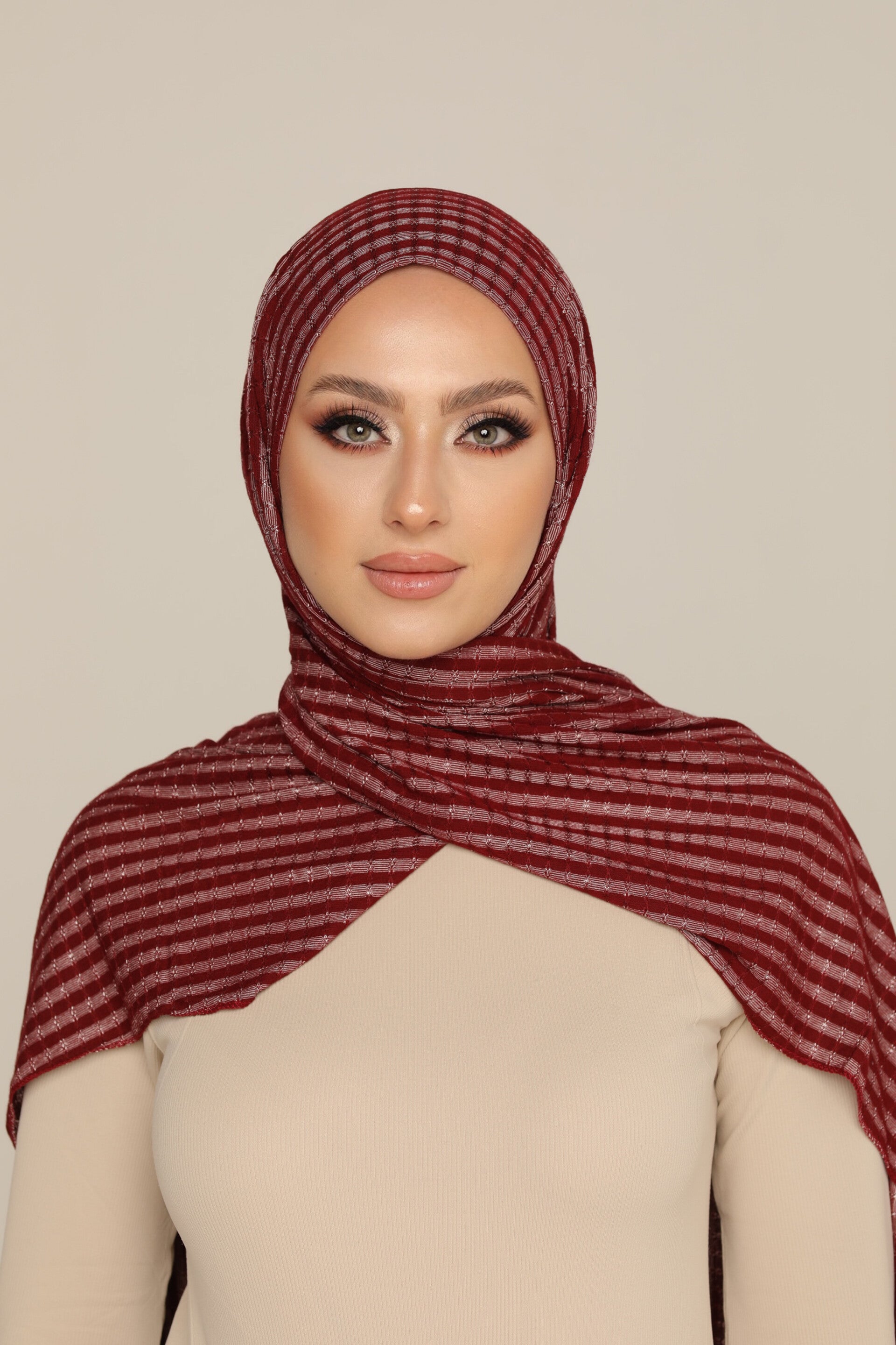 Puffy Jersey Hijab Bordeaux