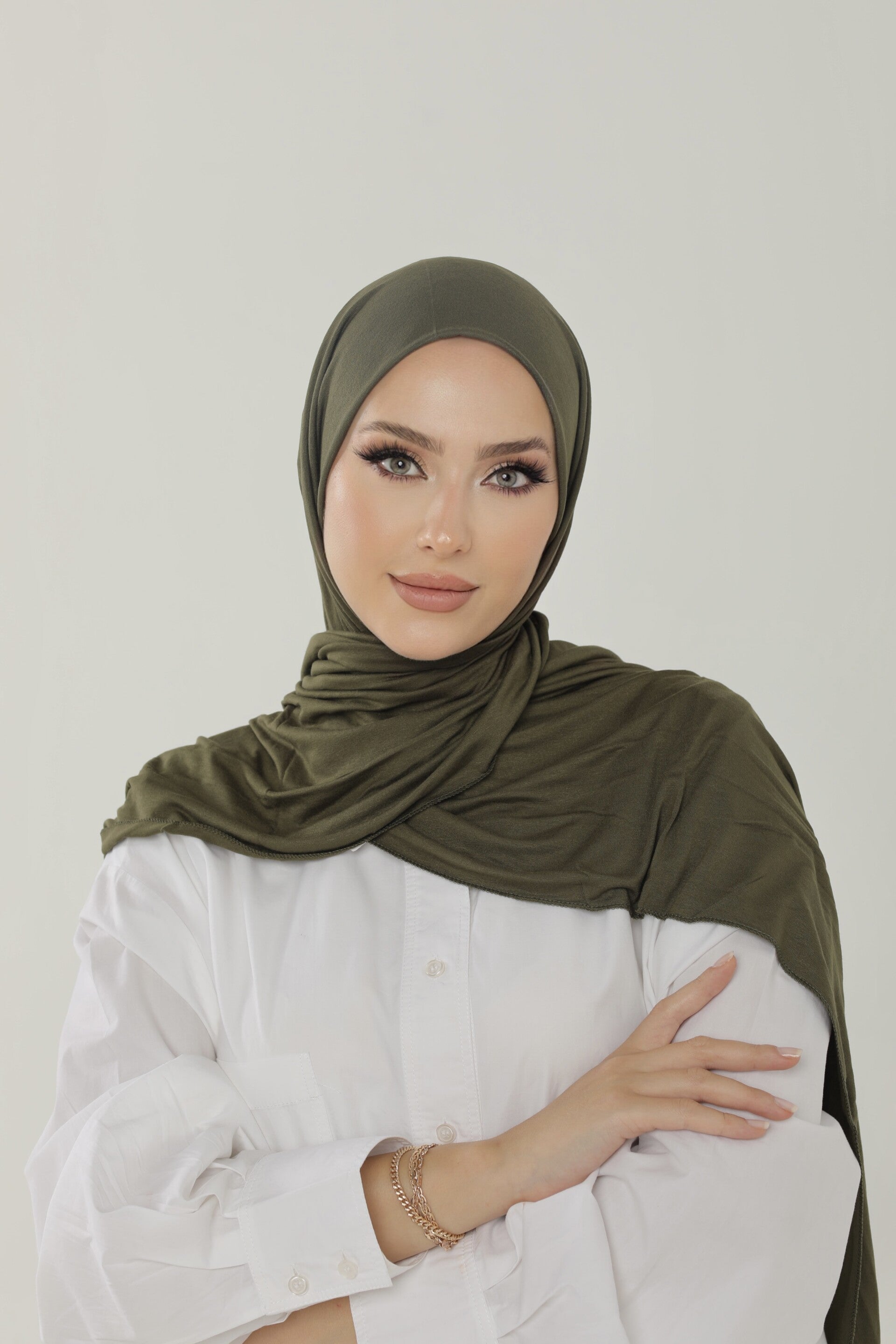 Soft Jersey Hijab Khaki