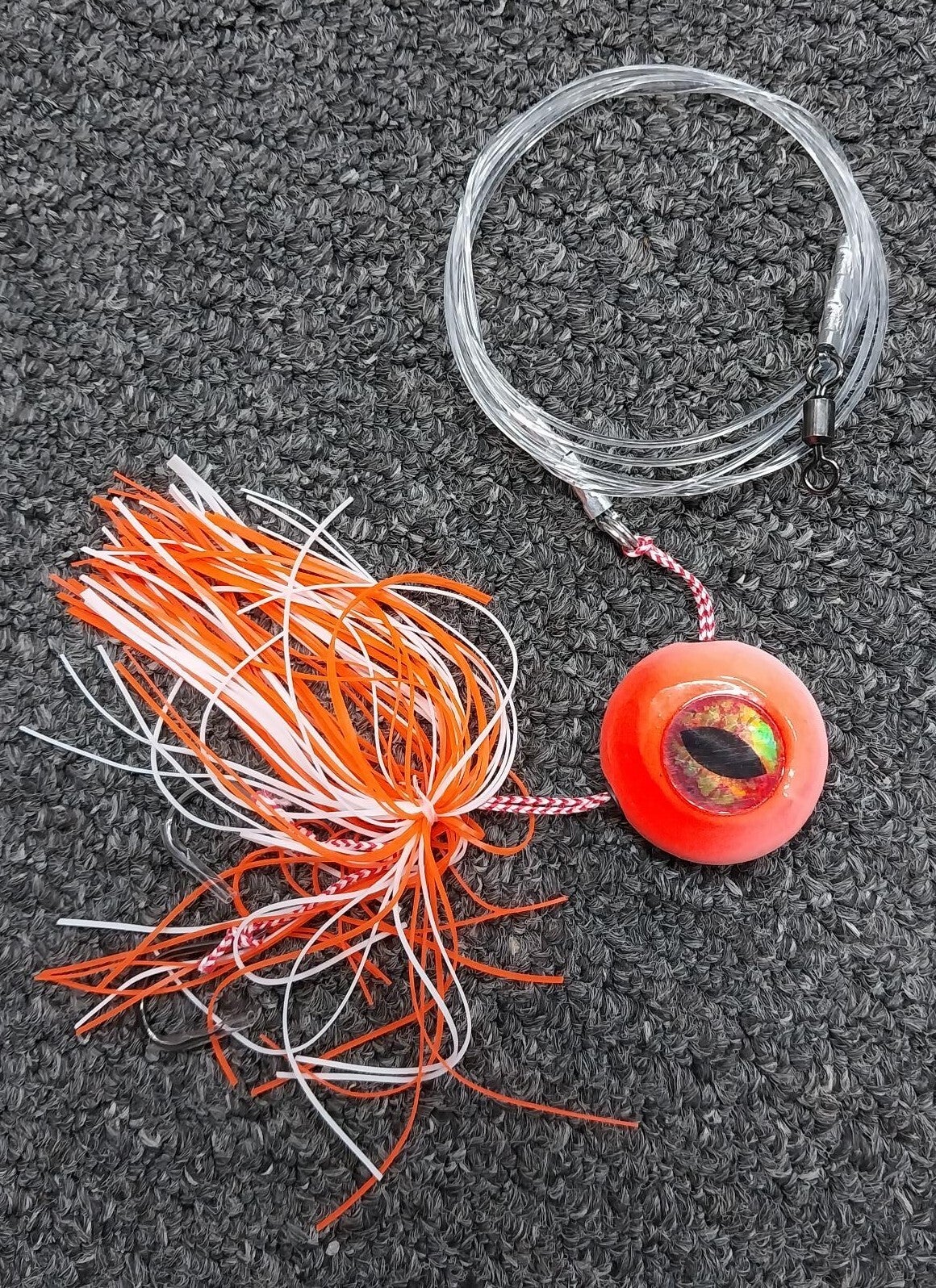 Orange Snapmore 100grm Jig Fishing Rig, size 4 hook