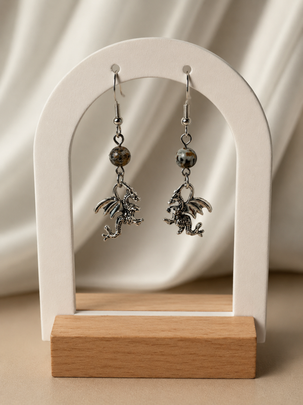 Handmade Dragon & Yooperlite Earrings