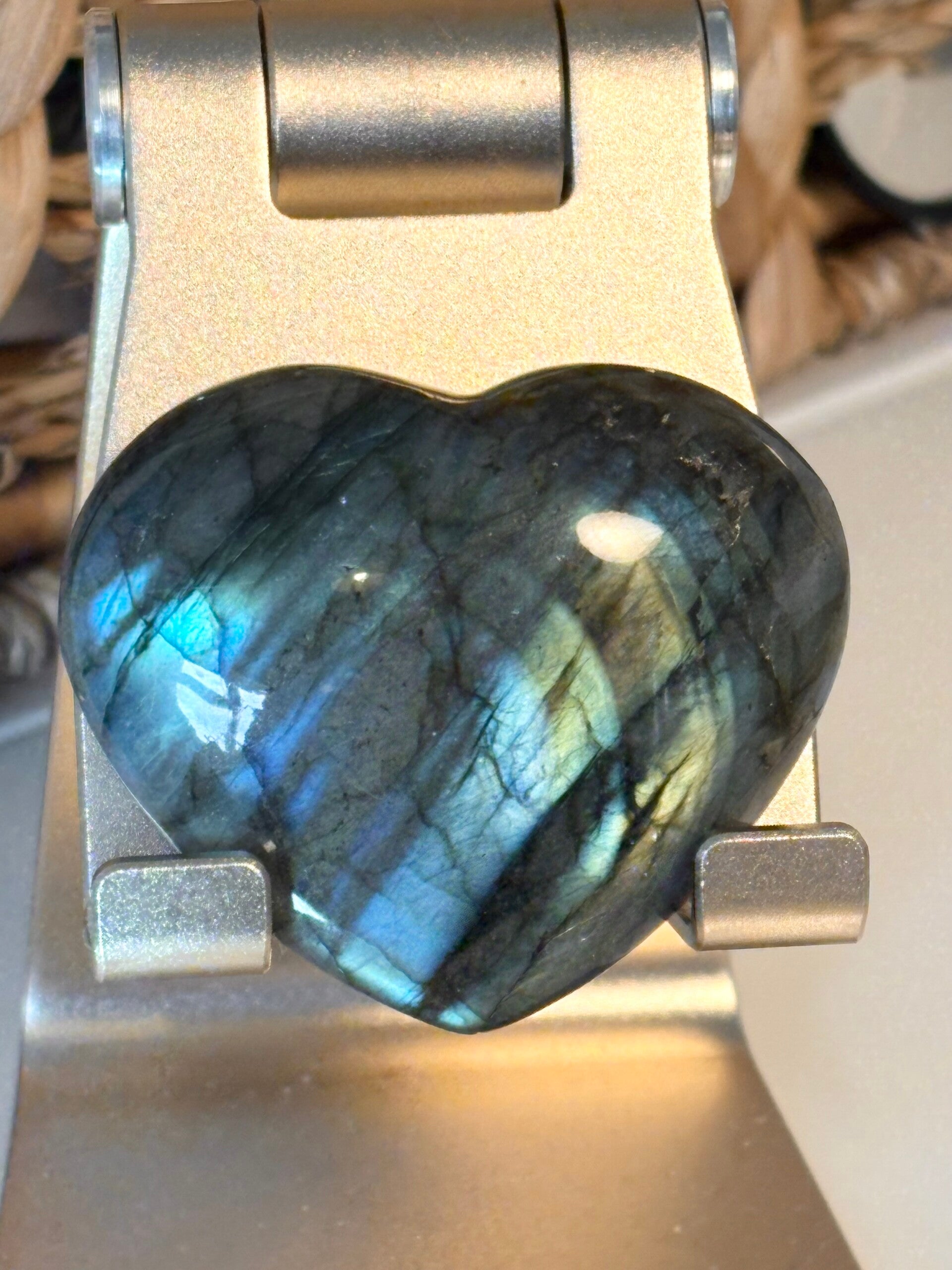 AAA Grade Labradorite Heart – 73g