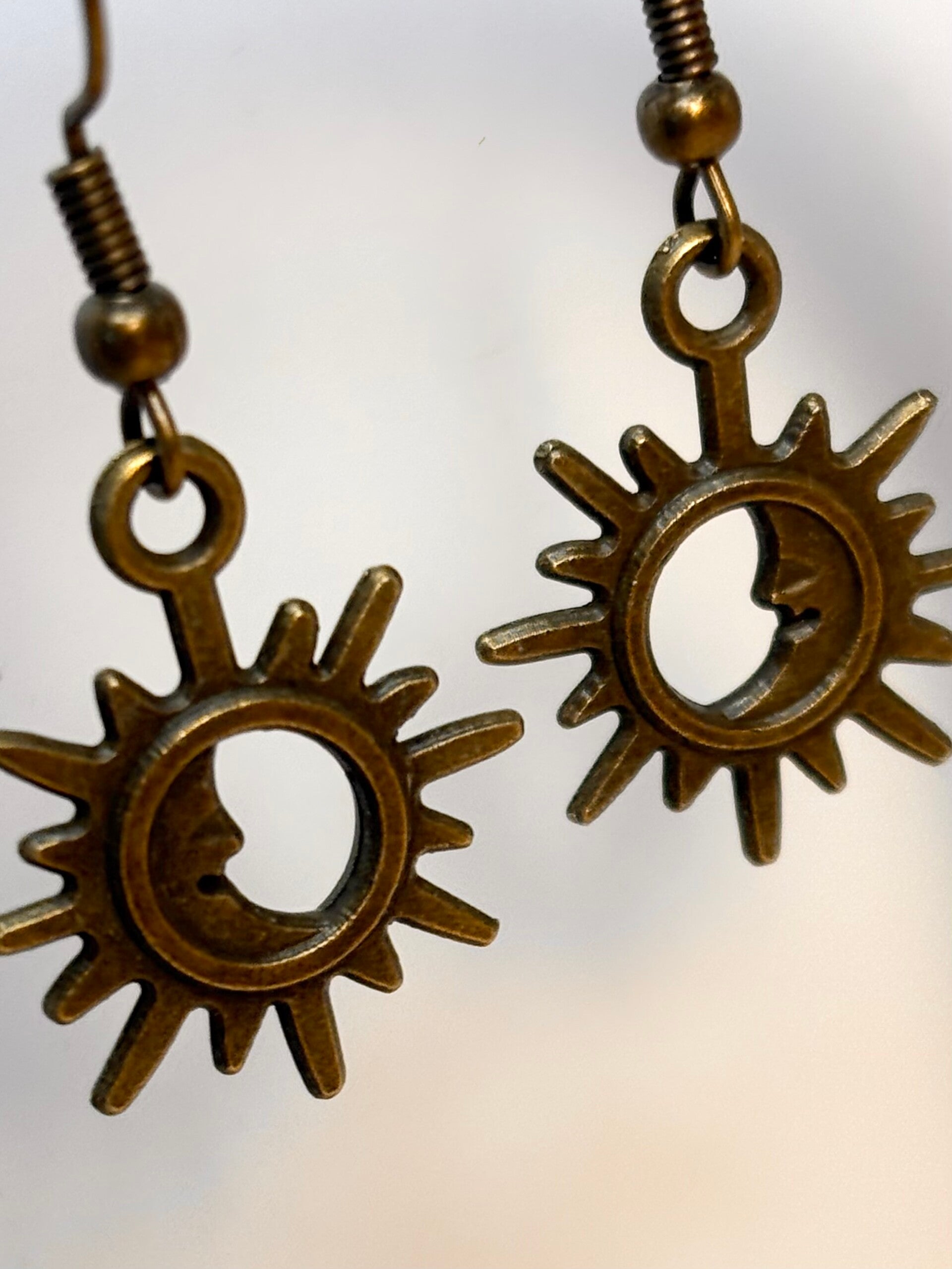 Handmade Sun & Moon Earrings