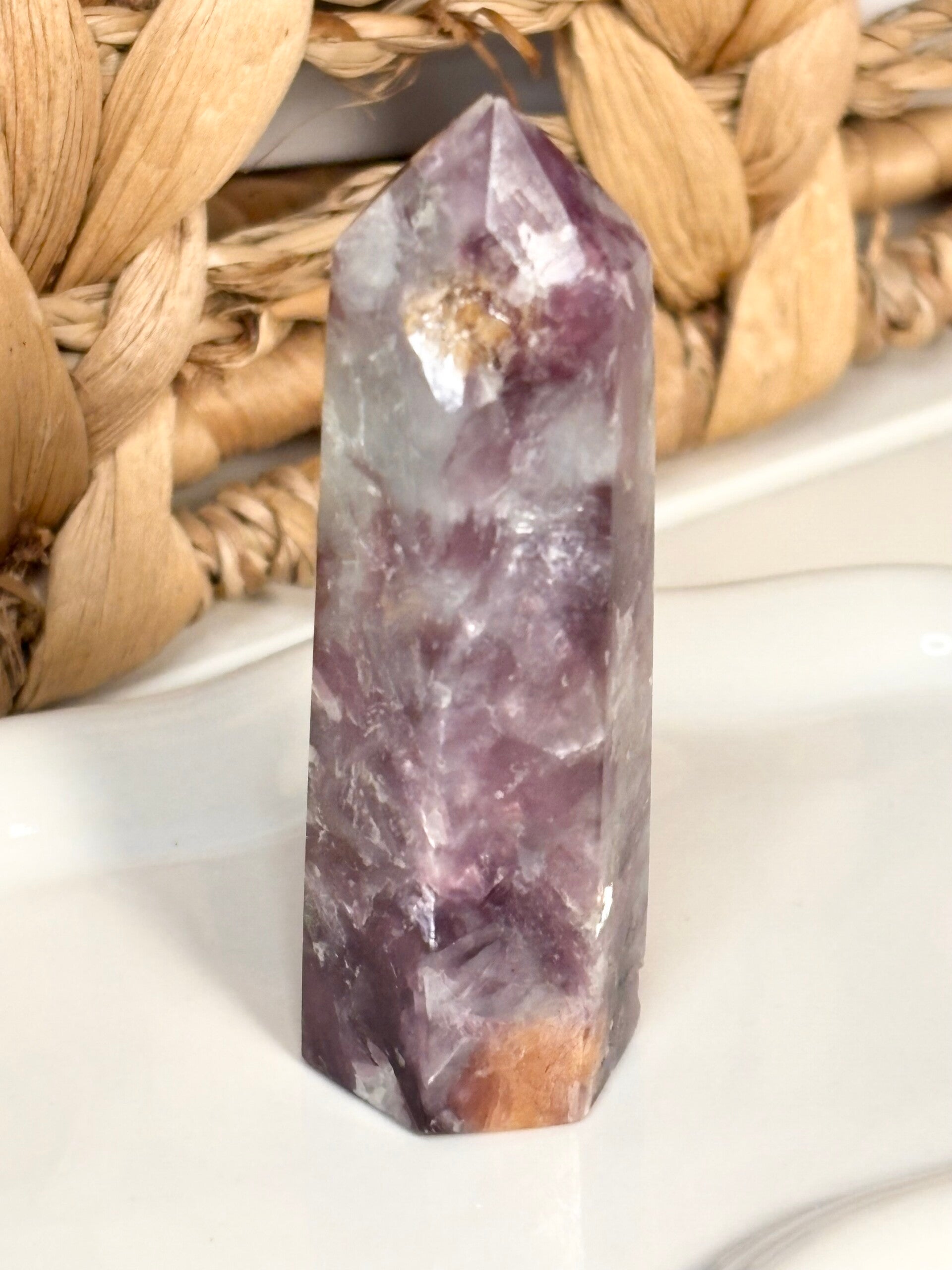 Lepidolite Tower with Mini Druzy Formation