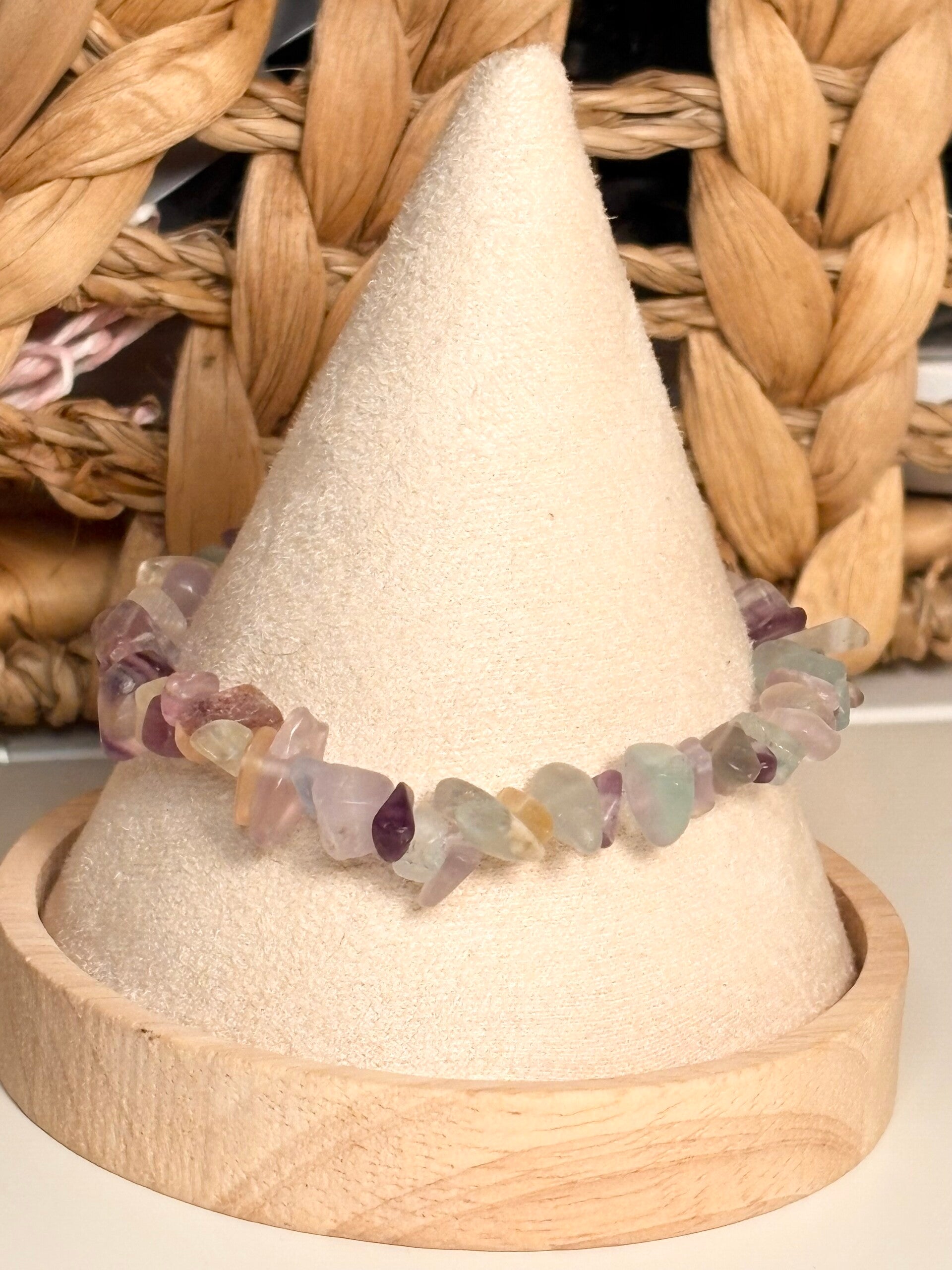 Rainbow Fluorite Chip Bracelet