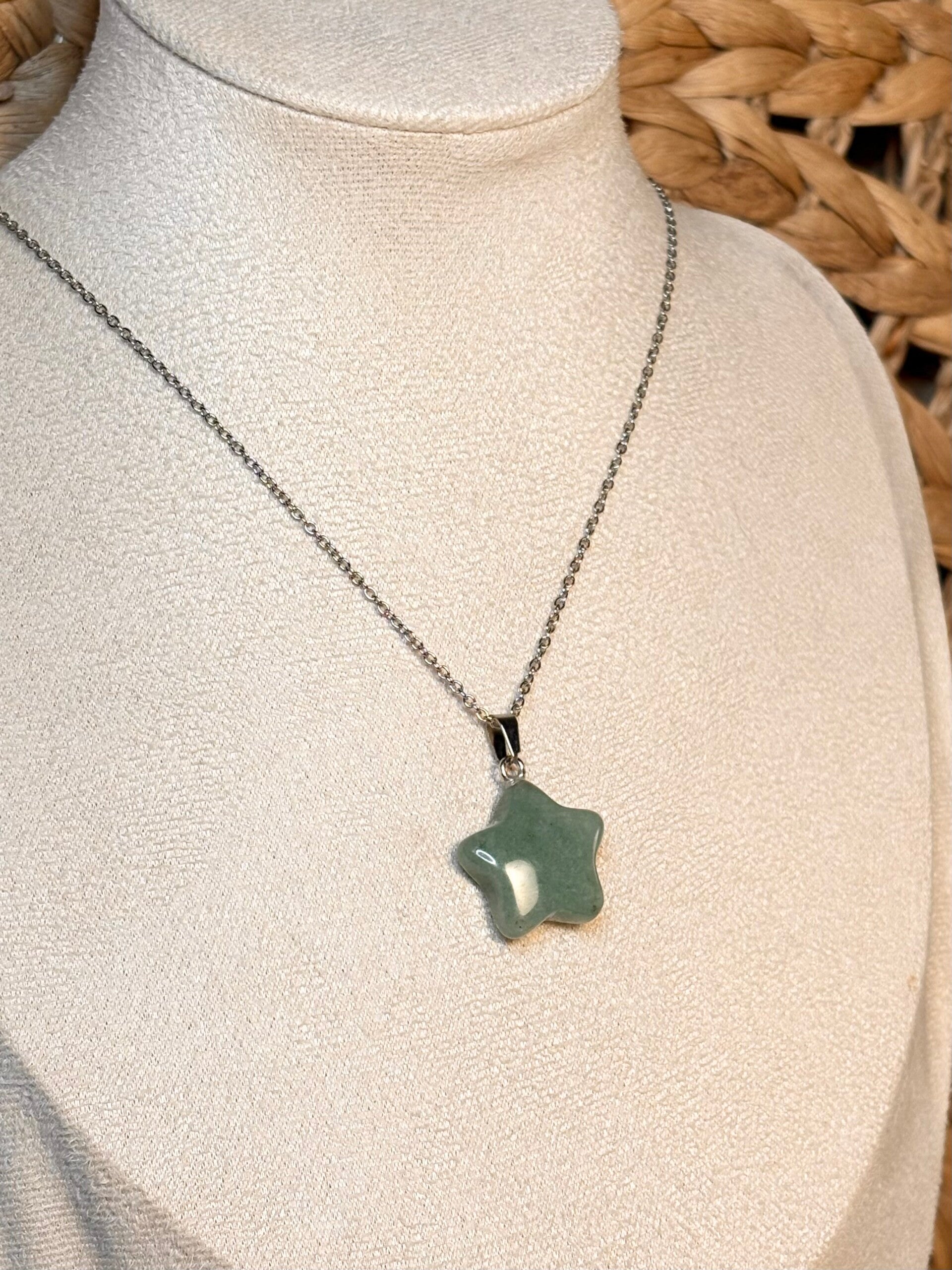 Green Aventurine Star Necklace
