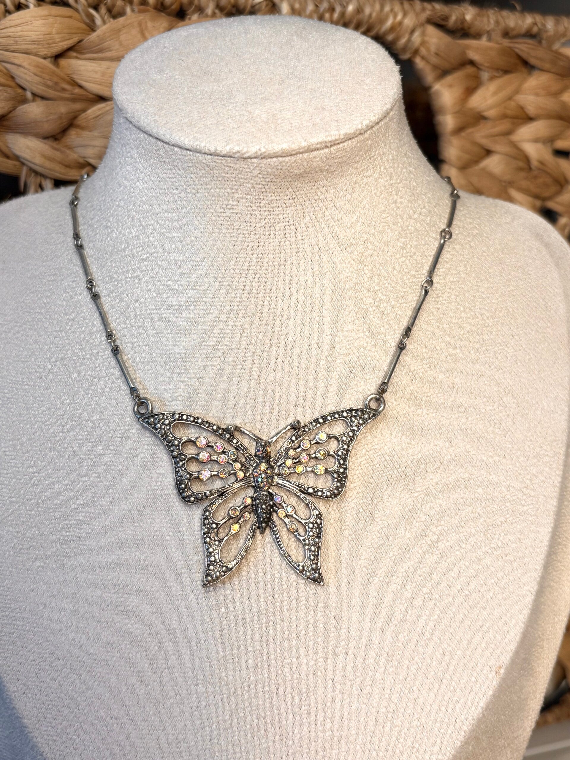 Sparkling Butterfly Necklace