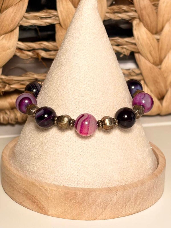 Handmade Stretch Bracelet – Repurposed Gemstones