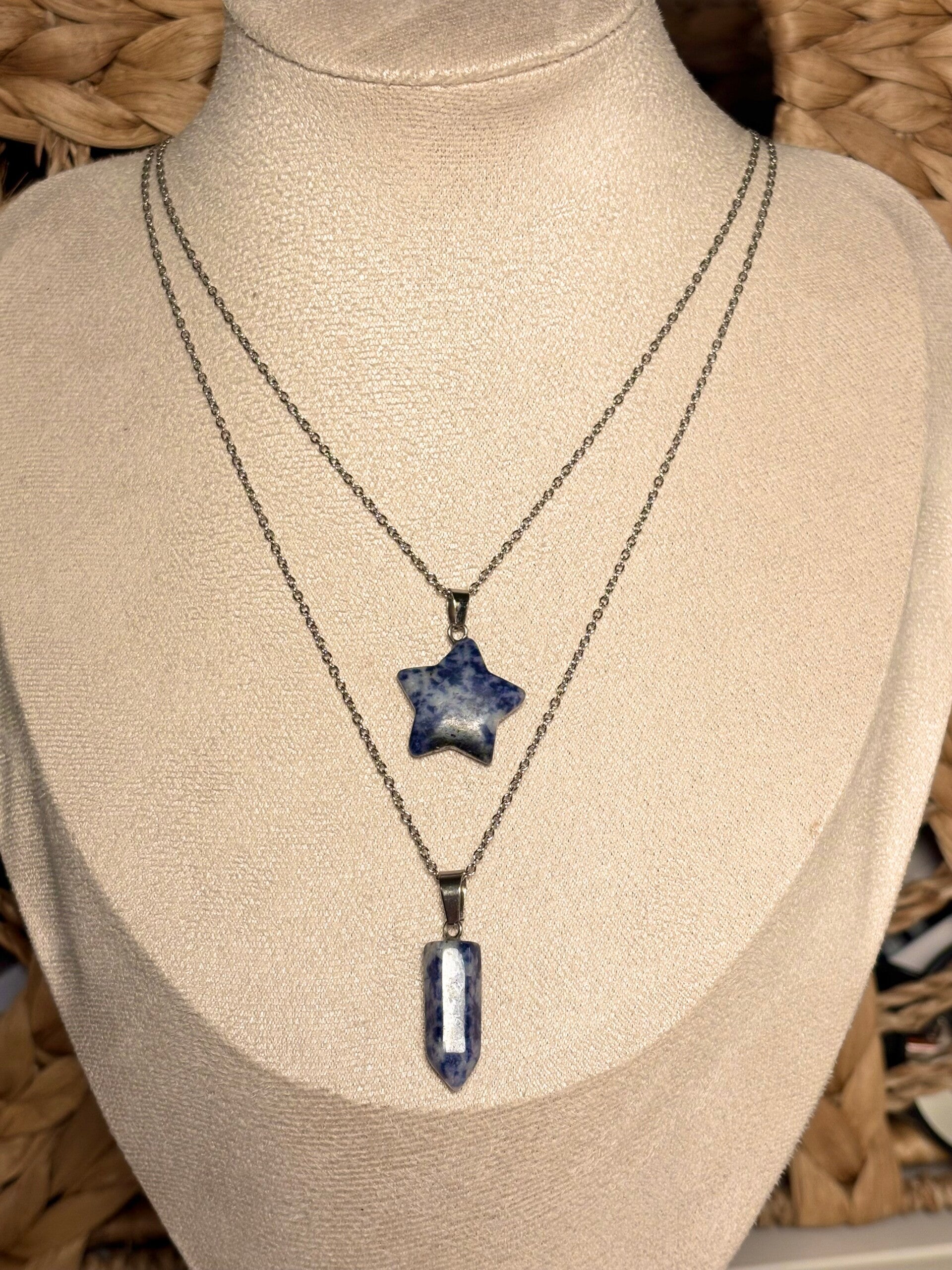 Handmade Layered Sodalite Necklace