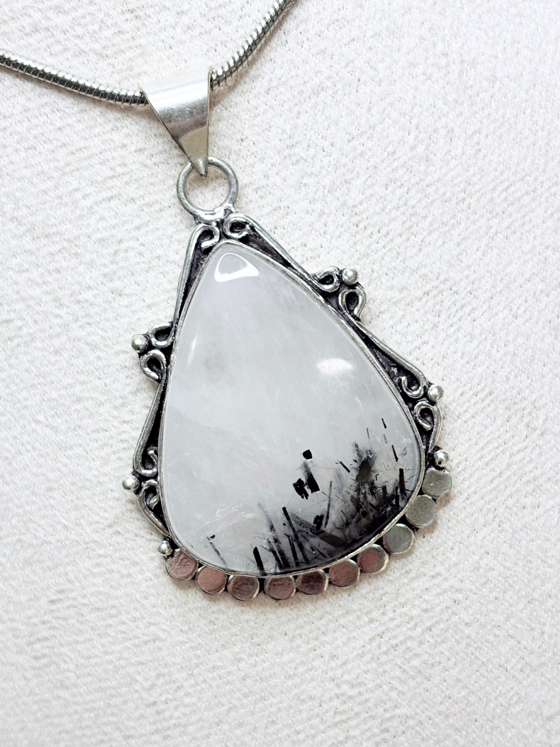 Tourmalinated Quartz Necklace