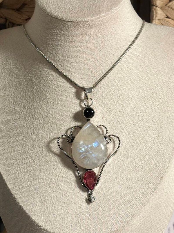 Moonstone Statement Necklace