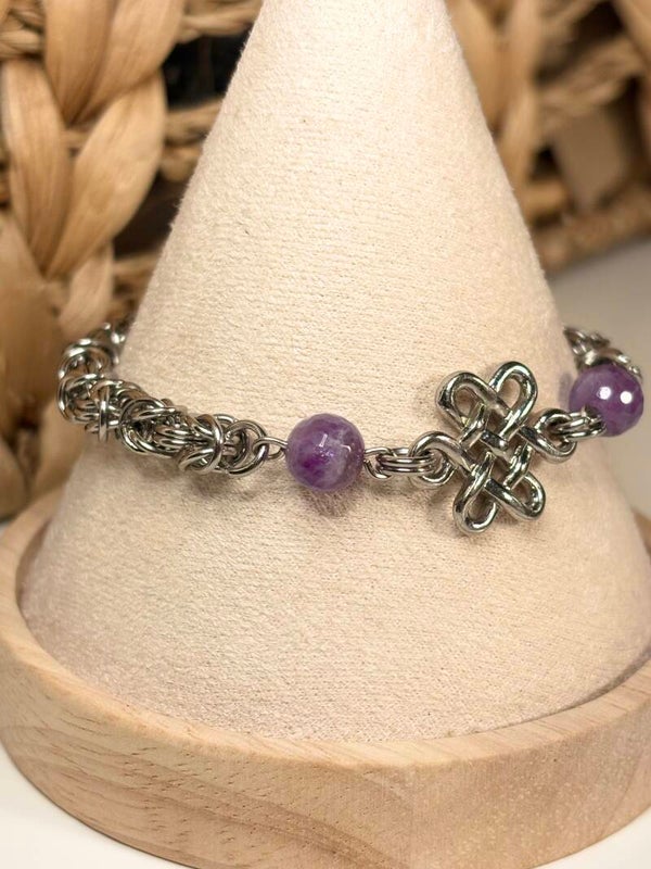 Amethyst Armour - Byzantine Chain Maille Bracelet