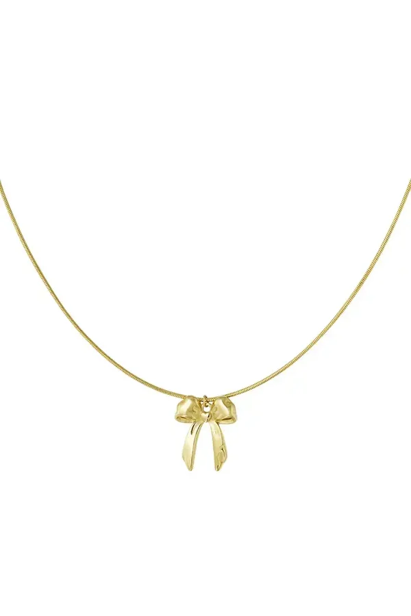 Klassieke ketting met grote strik - Goud kleur