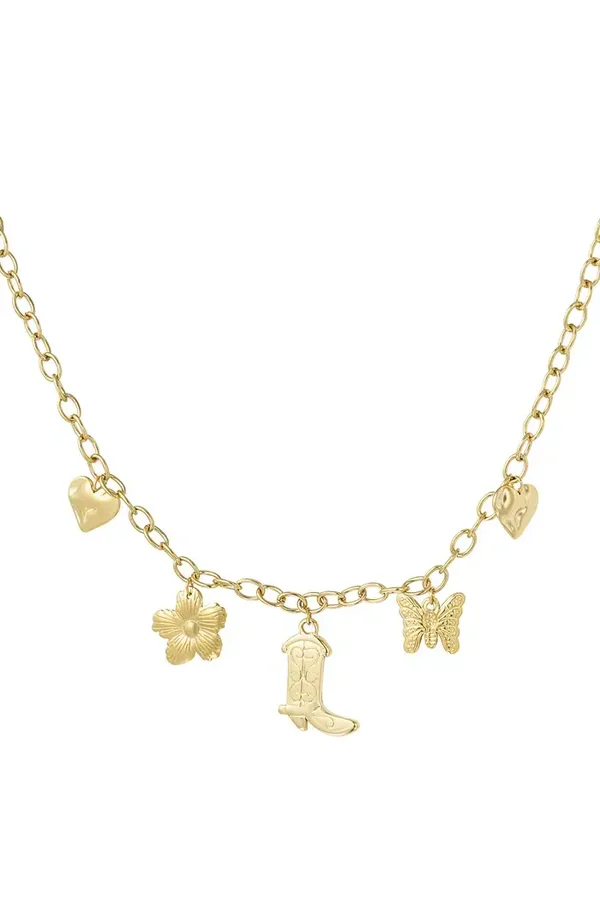 Charm adventure ketting - Goud kleur