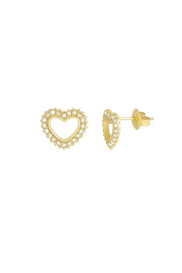 Diamant hart studs - goud