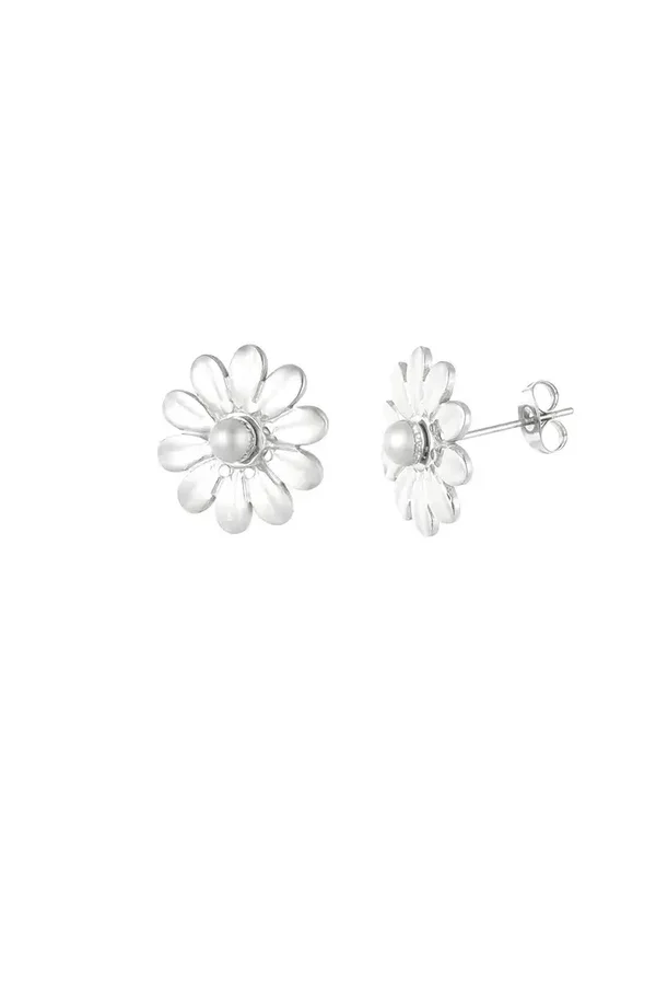 Blossom dots earrings - silver