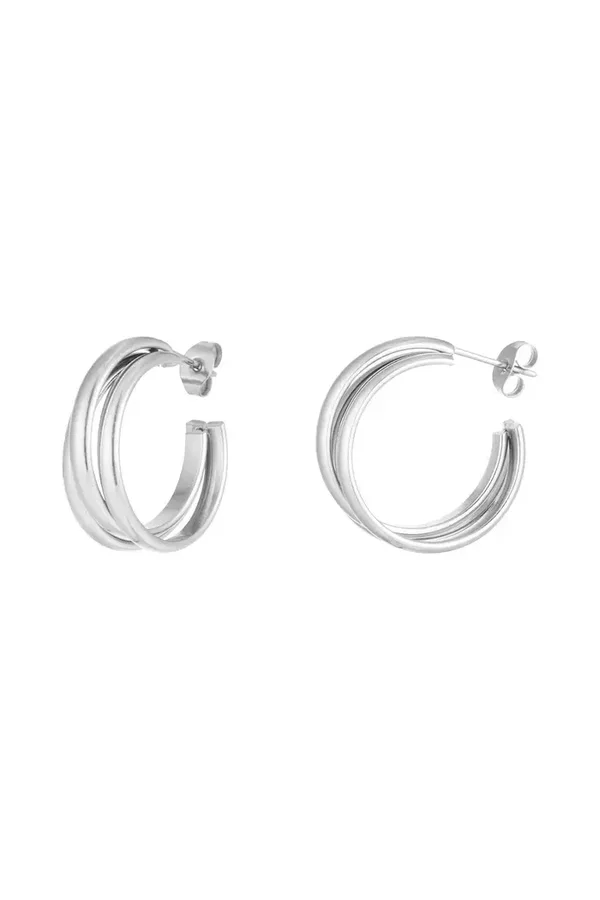 Triple Treasure earrings -silver