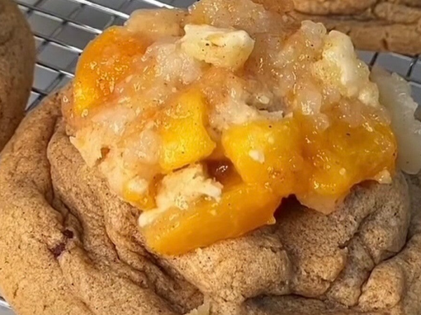 PEACH COLBLER STUFFED KOOKIE