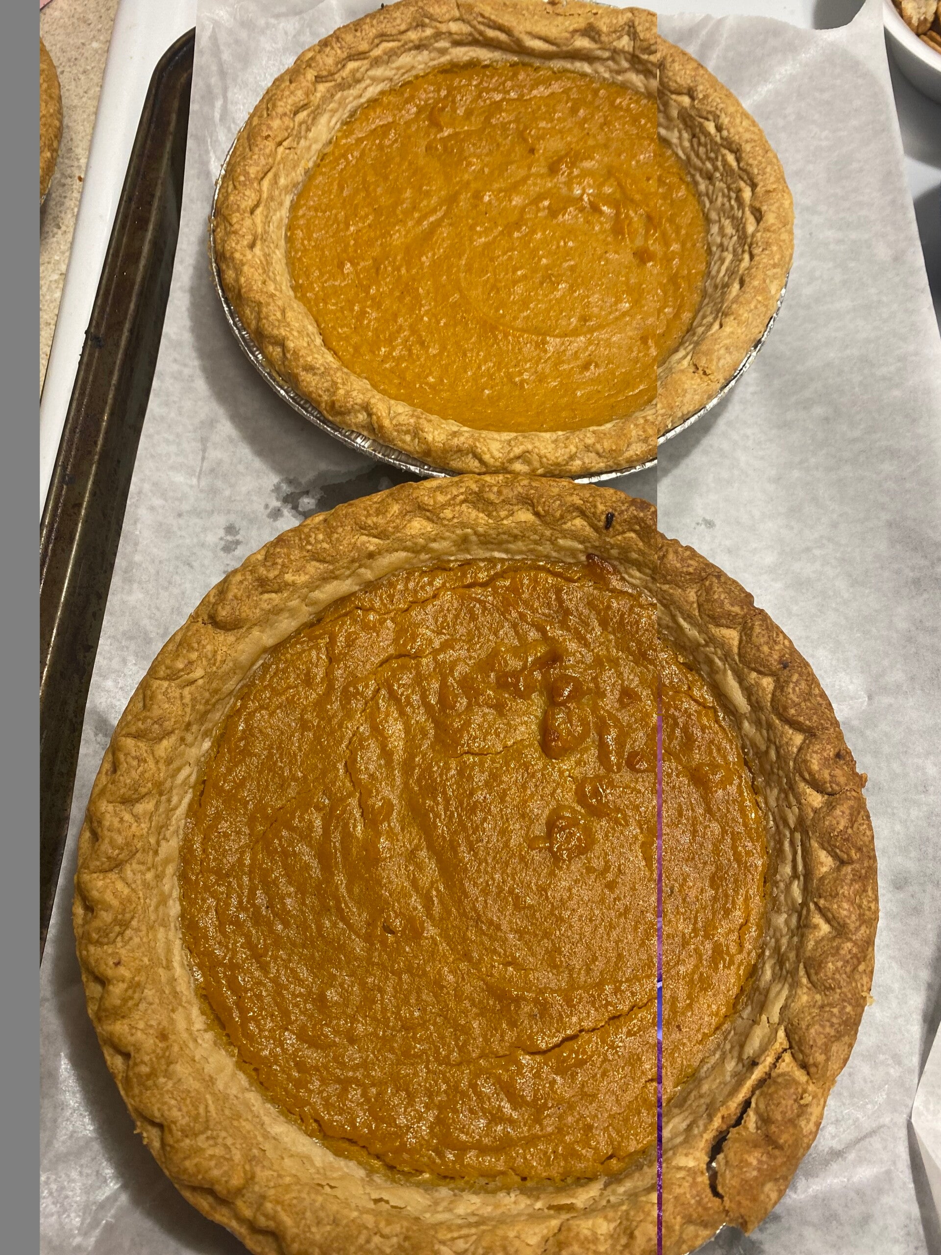 Sweet Potato/ Pecan Pies