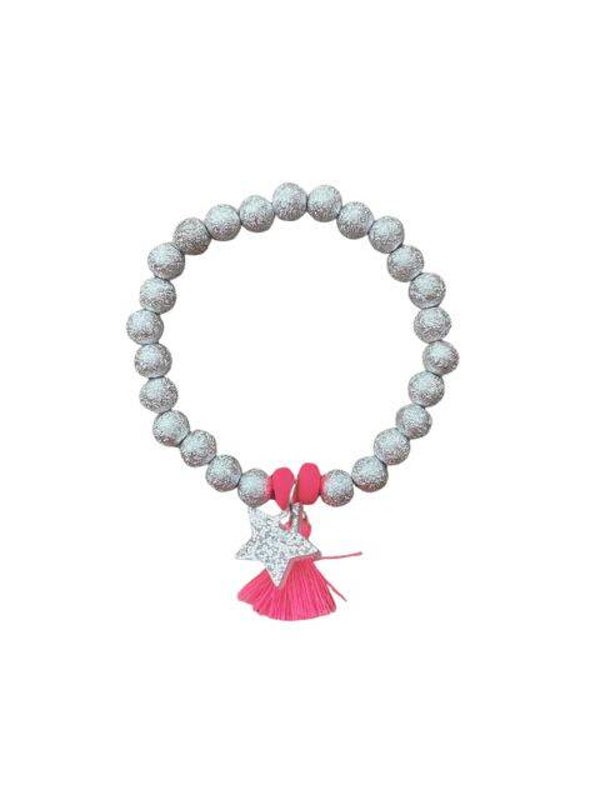 Zilveren armband met glitterster