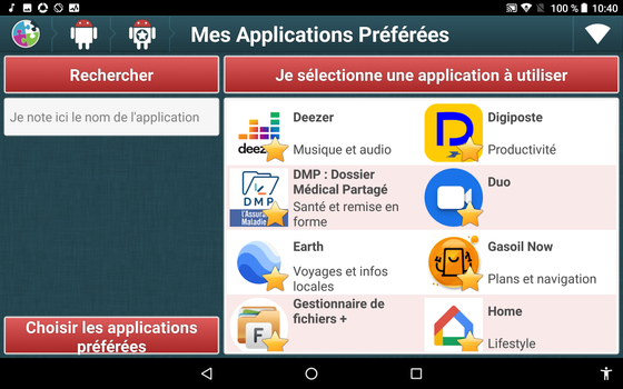 Sur les atblettes Seniors Numériques vous pouvez installer  quasi toutes les applications Android, en distinguant vos favorites pour y accéder plus rapidement