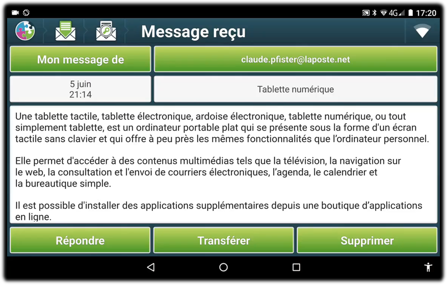 Tutoriel - Messagerie sur la tablette Seniors Numériques