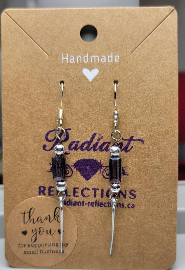 Purple Dangle Earrings