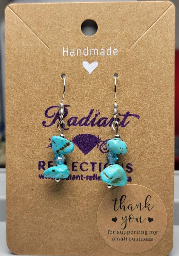 Turquoise Chip Earrings