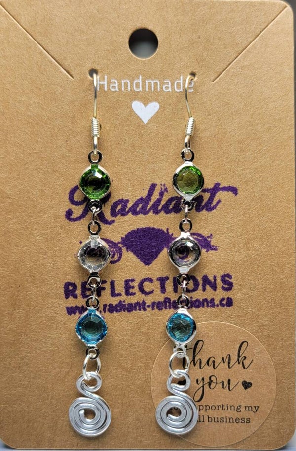 Rainbow Scroll Earrings
