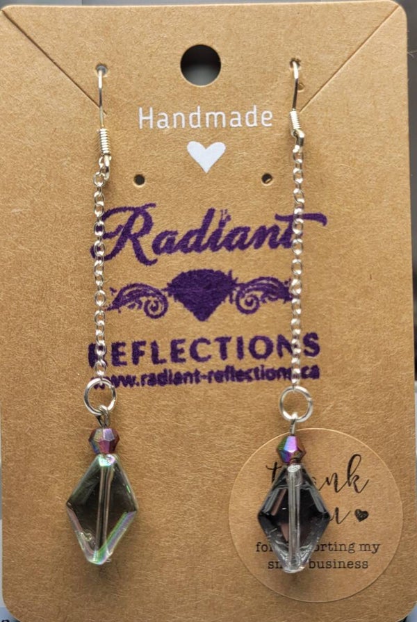 Smoky Prism Earrings