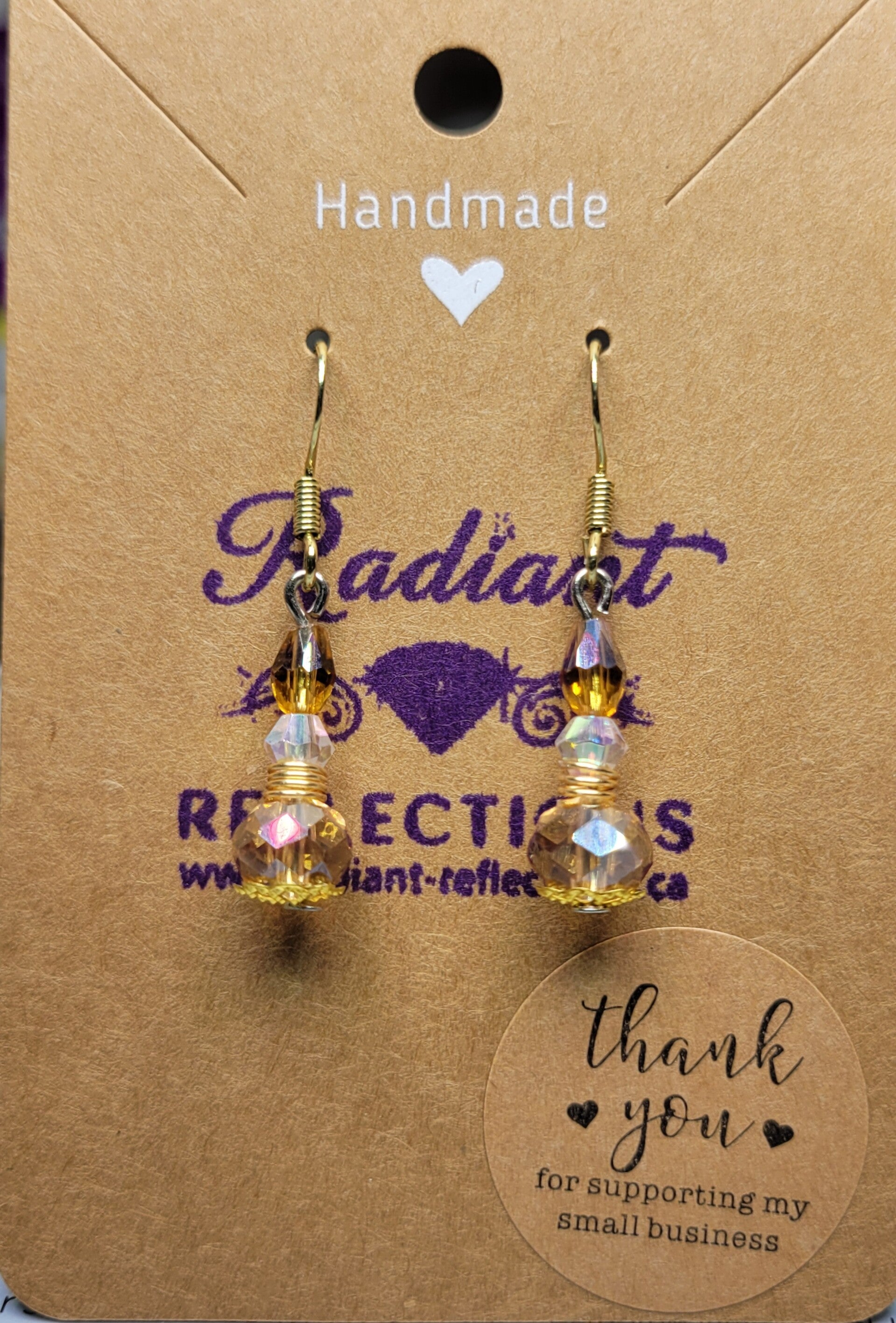 Champagne Knot Earrings