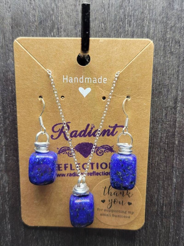 Lapis Lazuli Earring & Necklace Set