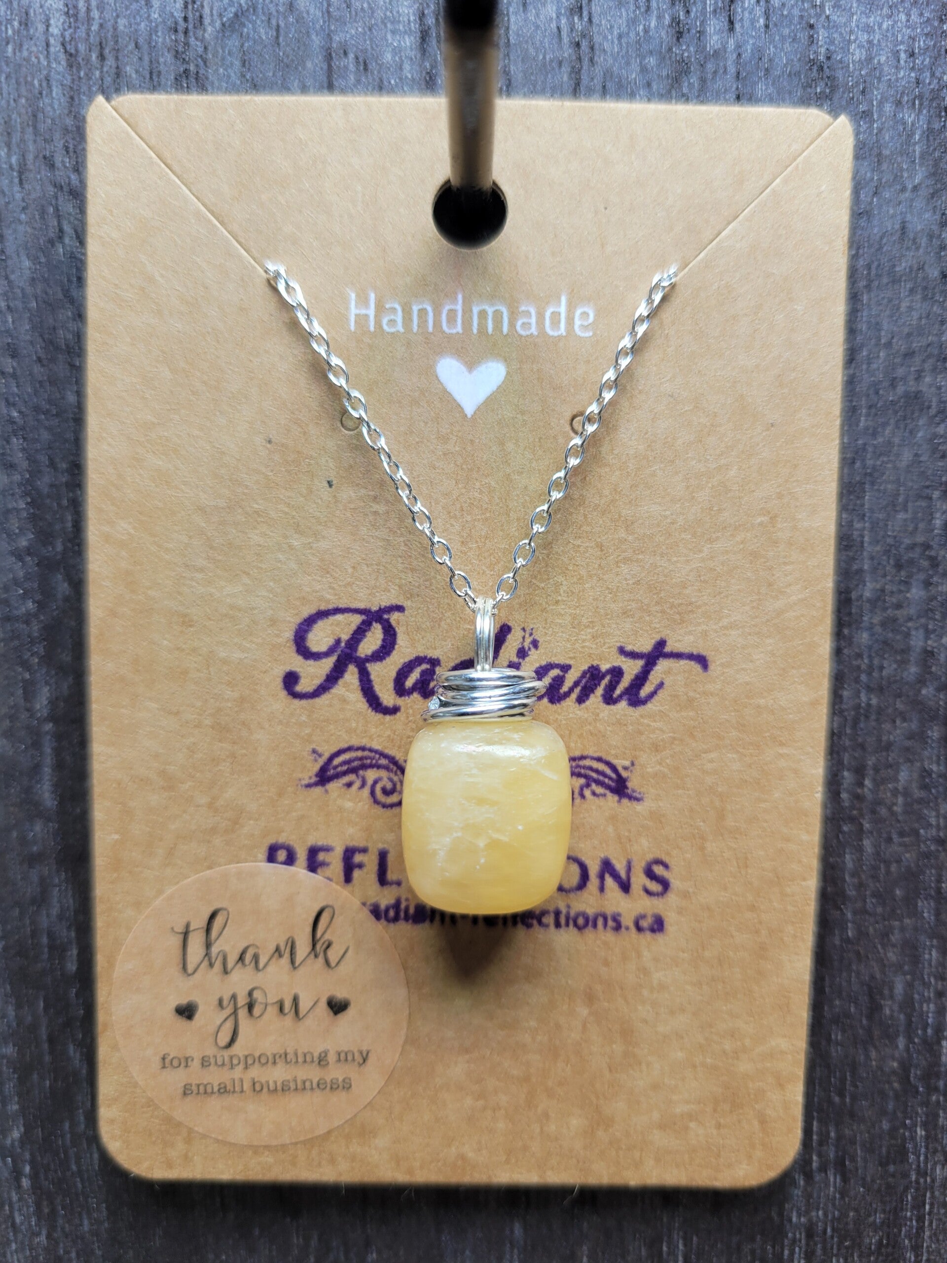 Yellow Calcite Necklace