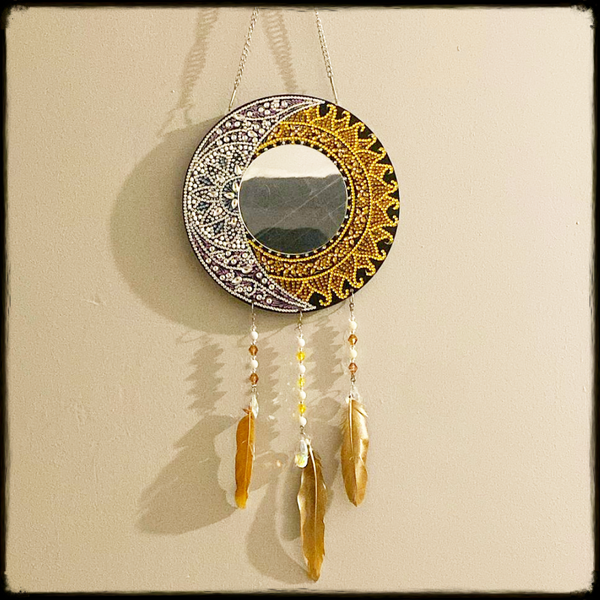 Miroir décoratif attrape rêves