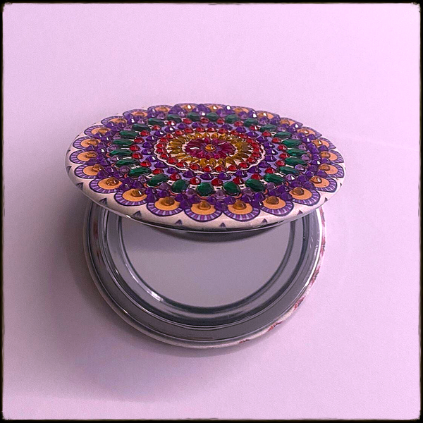 Miroir de poche rond Mandala