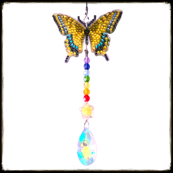 Attrape-rêves papillon jaune