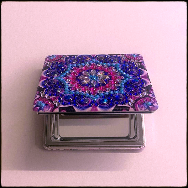 Miroir de poche Carré Mandala