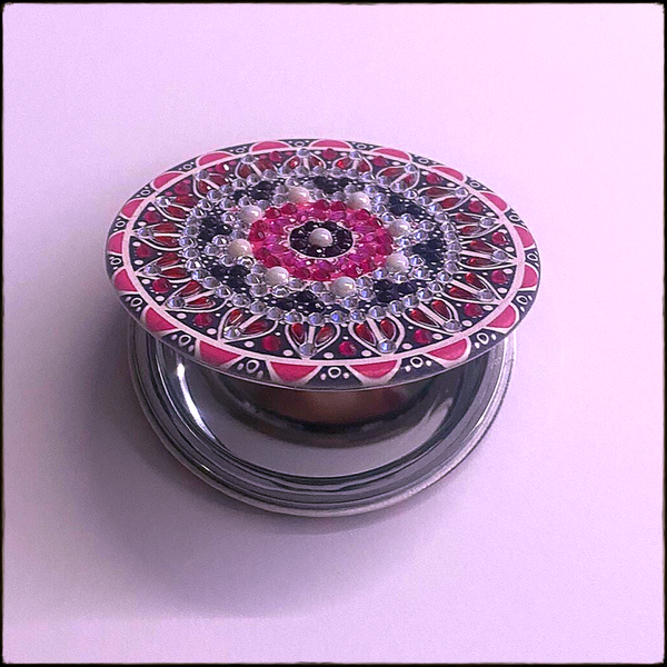 Miroir de poche rond Mandala
