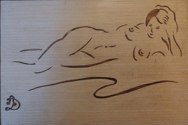 Nu au bord de l'eau ( 2 tableaux)