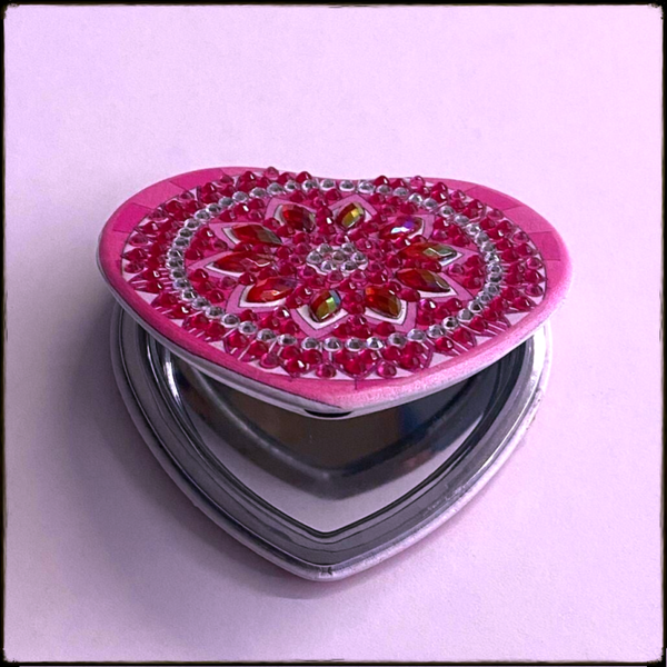 Miroir de poche cœur